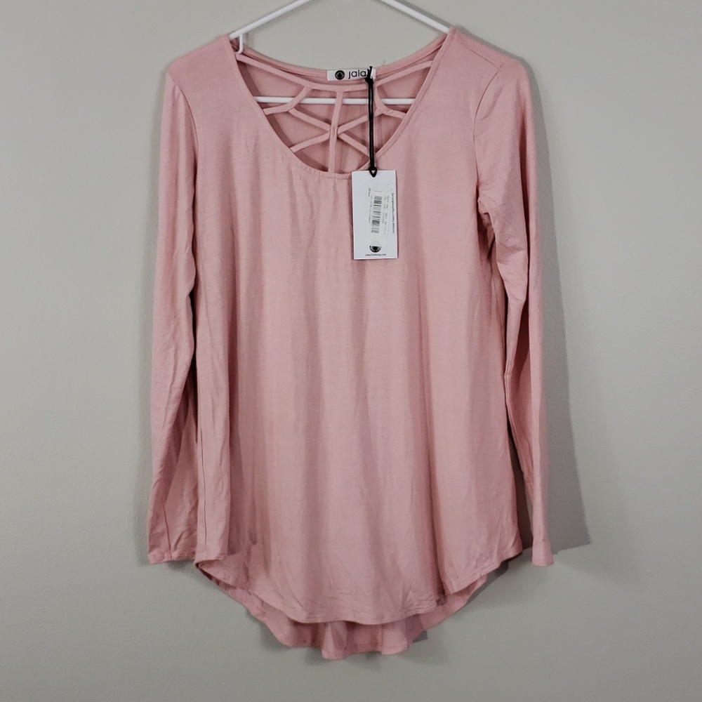 Jala Long Sleeve Super Soft Active Yoga Top Rayon Blend New With Tags